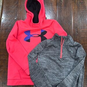 Under Armour and gap kids hoodie and 1/4 zip youth large
